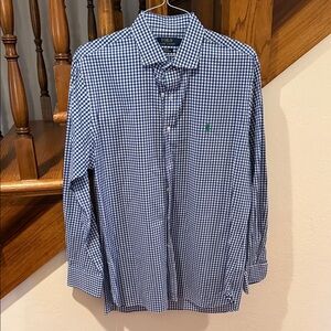 Polo by Ralph Lauren Navy and White Gingham Shirt